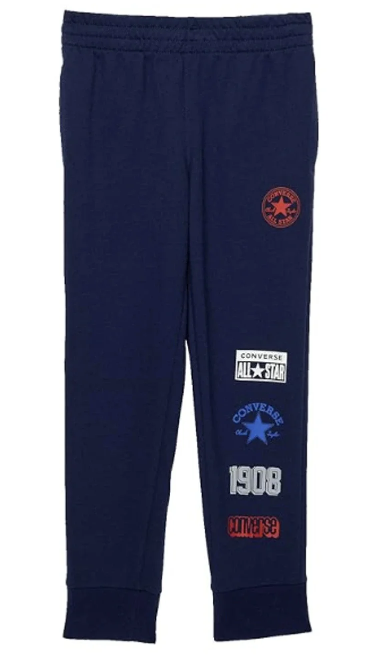 Converse Boy's Medium All Over Print Midnight Navy Capsule Fit Joggers OS10-20